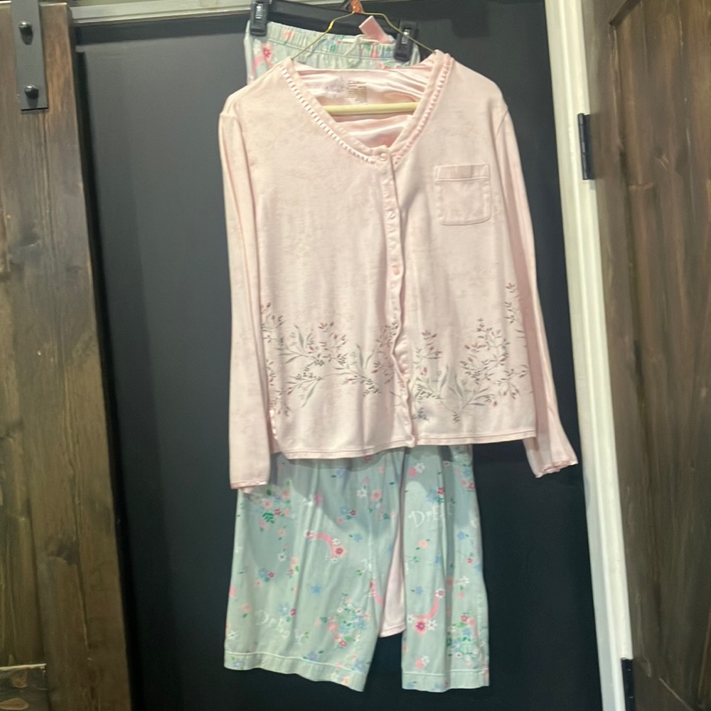 Pink Floral Secret Treasures Pajama Set with Extra "Dreams" Pants